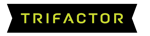 Trifactor a video marketing agency logo displayed with black & green colores.